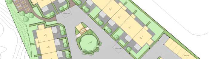 Skiss över nytt planerat bostadsområde på Torshammarområdet